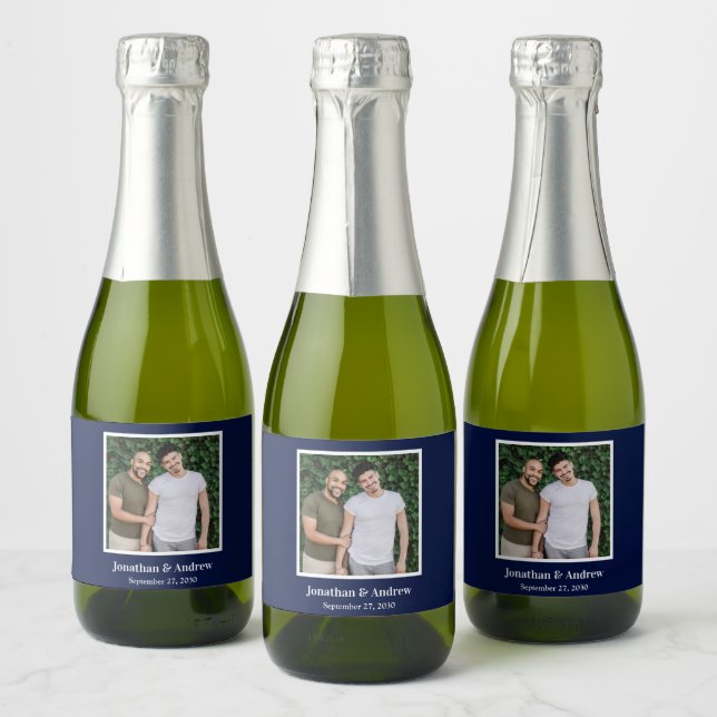 Photo LGBTQ Wedding Sparkling Wine Label (Bottles)