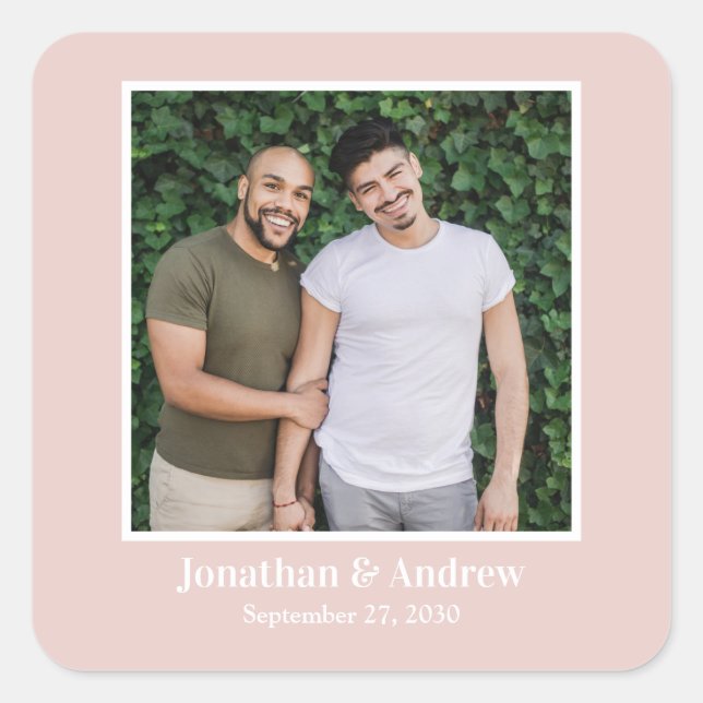 Photo LGBTQ Wedding Sticker (Front)