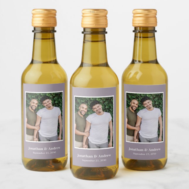 Photo LGBTQ Wedding Wine Label (Bottles)
