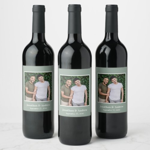 Photo LGBTQ Wedding Wine Label