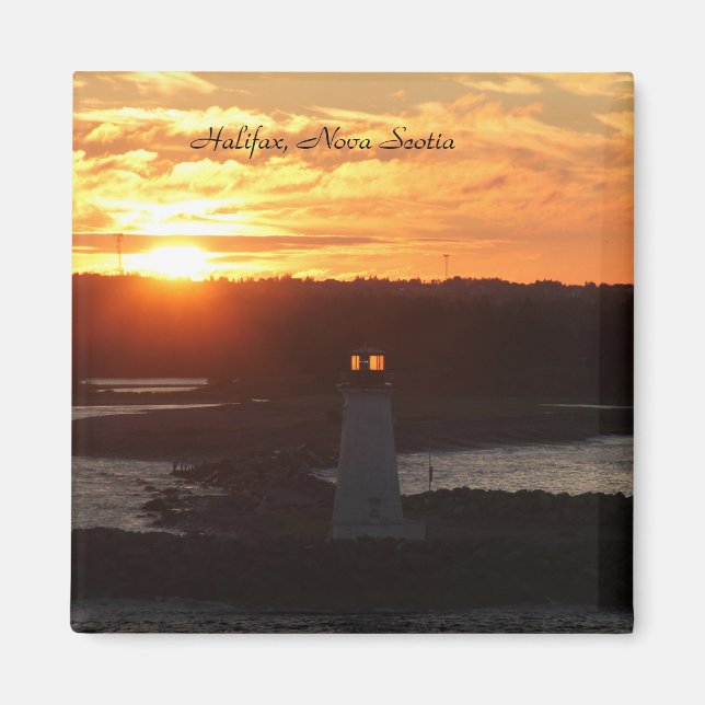 Photo, Lighthouse, Sunrise, Halifax Magnet (Front)