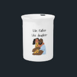 Photo Like Father Like daughter/son Beverage Pitcher<br><div class="desc">Photo Like Father Like daughter/son</div>