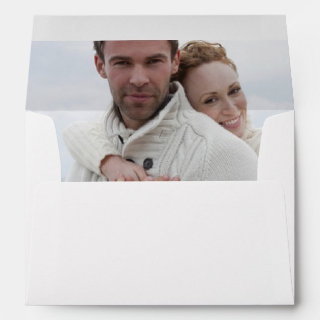 Photo Lines Return Address Envelope (Back (Bottom))