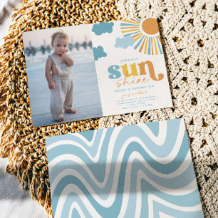Photo Little Sunshine Birthday Invitation