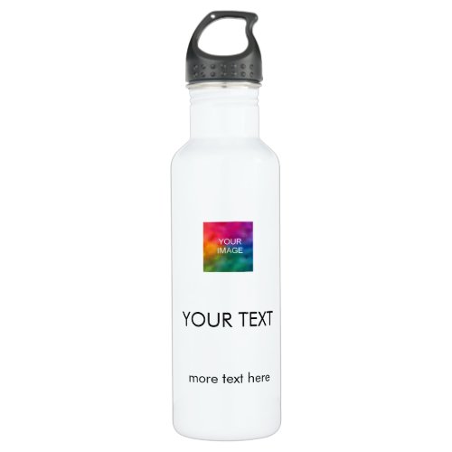 Photo Logo And Text Top Modern Simple Design Best Stainless Steel Water Bottle