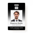Photo logo black gradient modern employee id