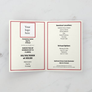 Photo/Logo Burgu./Cream I Hybrid Sem. Invitation