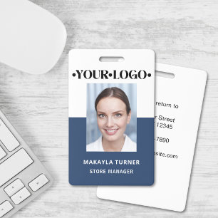 Photo Logo Employee Blue Badge