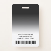 Photo logo gray gradient modern employee id badge