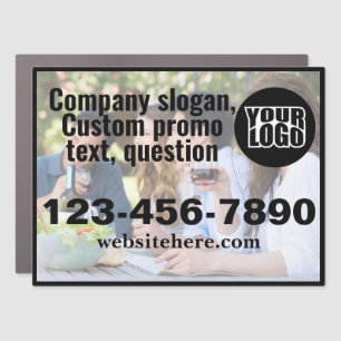 Photo + Logo Magnetic Vehicle Advertisement Sign