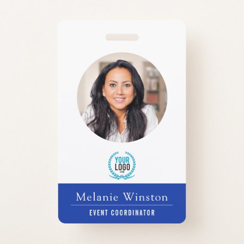 Photo  Logo Professional Office  Blue Badge