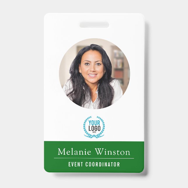 Photo | Logo Professional Office | Green Badge (Front)