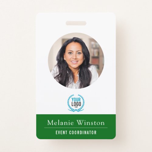 Photo  Logo Professional Office  Green Badge