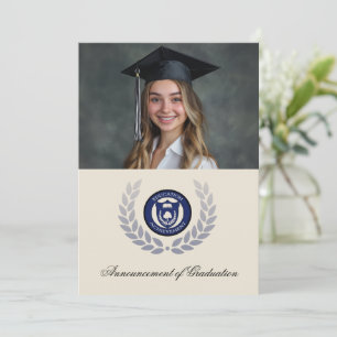 Photo Logo School College Graduation Announcements