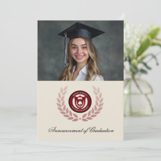 Photo Logo School College Graduation Announcements