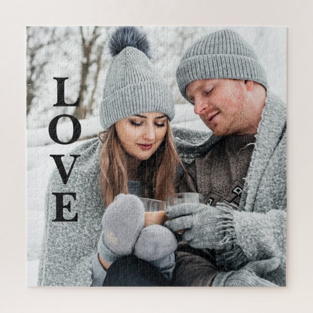 Photo LOVE Typography Keepsake Jigsaw Puzzle (Vertical)