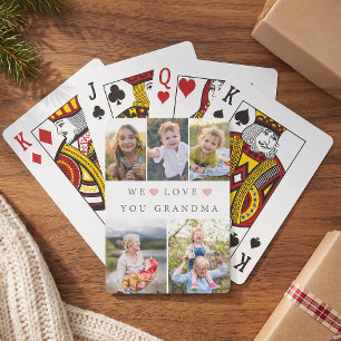 Photo Love You Grandma Poker Cards