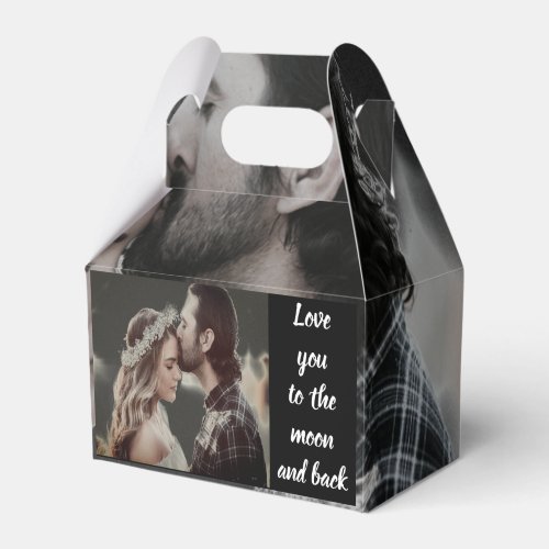 Photo Love you to the moon and back Wedding Favor Boxes
