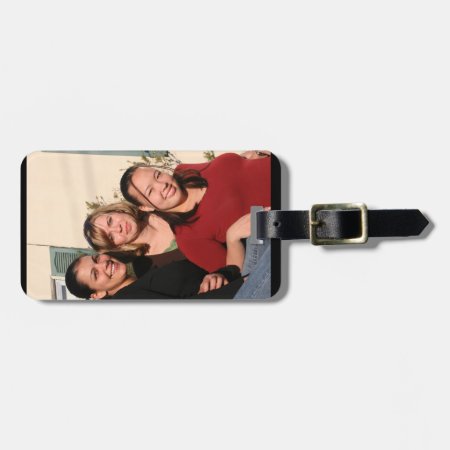 Photo Luggage Tag With Leather Strap