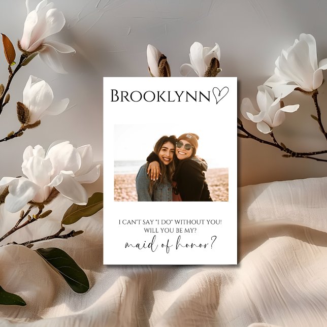 Photo Maid of Honor Proposal Card (Creator Uploaded)