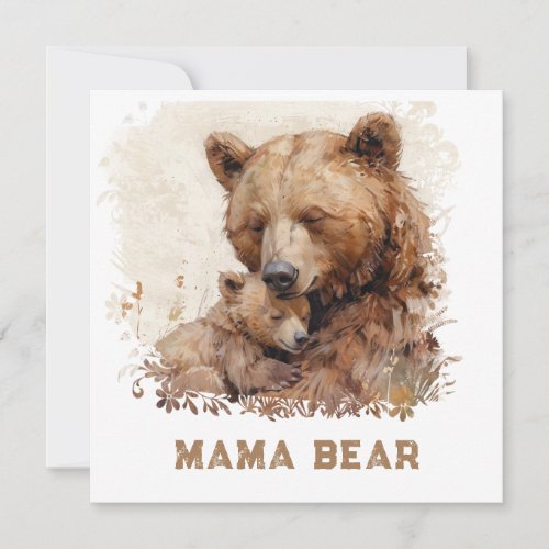  Photo MAMA BEAR  Ap72 Cub Mothers Day Card 