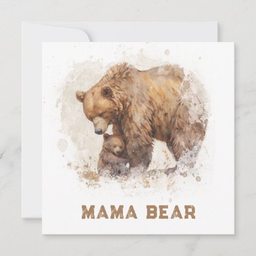  Photo MAMA BEAR  Ap72 Flat Mothers Day Card 