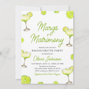 Photo Margs & Matrimony Cocktail Bachelorette Invitation