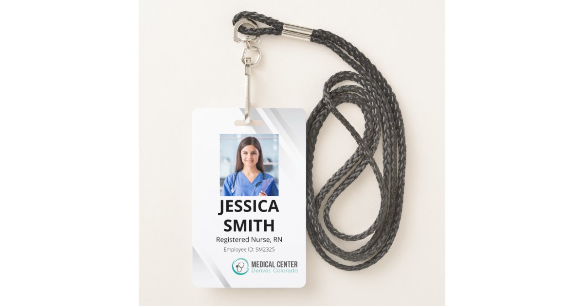 Photo Medical Office ID Badge | Zazzle