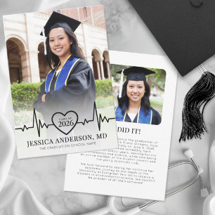 Photo Medical School Graduation Announcement