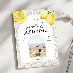Photo Mediterranean Italian Tile & Lemon Wedding Save The Date