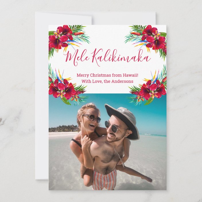 Photo Mele Kalikimaka Christmas Cards