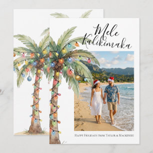 Photo Mele Kalikimaka Personalized Christmas Holiday Card