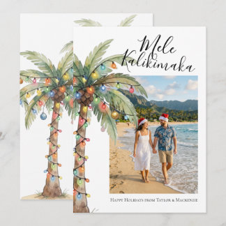 Photo Mele Kalikimaka Personalized Christmas Holiday Card