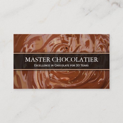 Photo Melted Chocolate Chocolatier Business Card