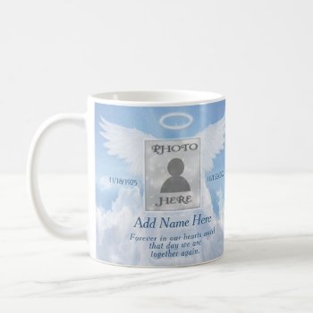 Photo Memorial Angel And Clouds Coffee Mug by MemorialGiftShop at Zazzle