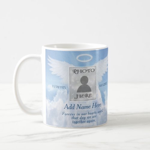 Photo Memorial Angel and Clouds Coffee Mug