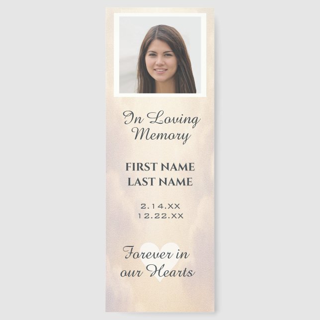 Photo Memorial  Bookmarks (Front)