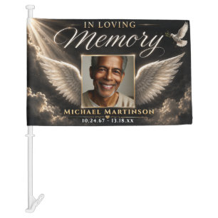 Photo Memorial Car Flag