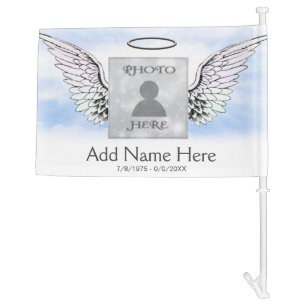 Photo Memorial Car Flag