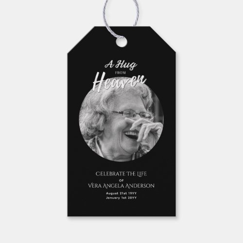 Photo Memorial Celebration of Life Funeral Gifts Gift Tags