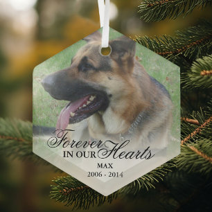 Photo Memorial Christmas Glass Ornament