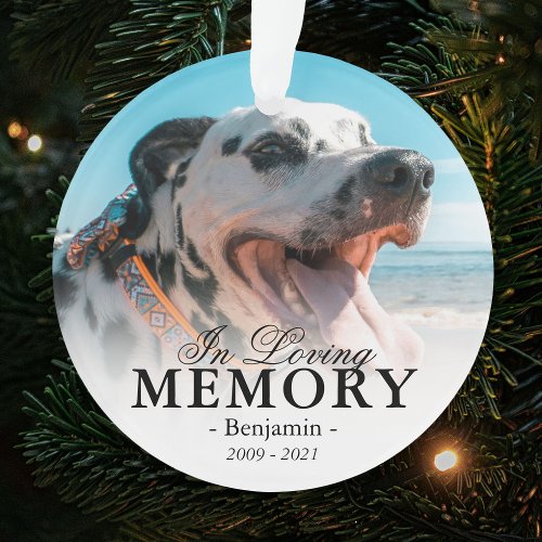 Photo Memorial Christmas Tree Ornament