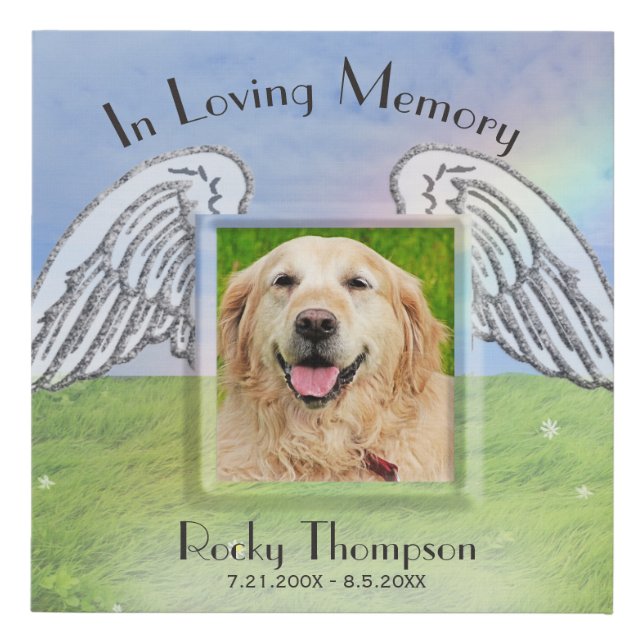 Photo Memorial for Pets Rainbow Valley Canvas (Front)