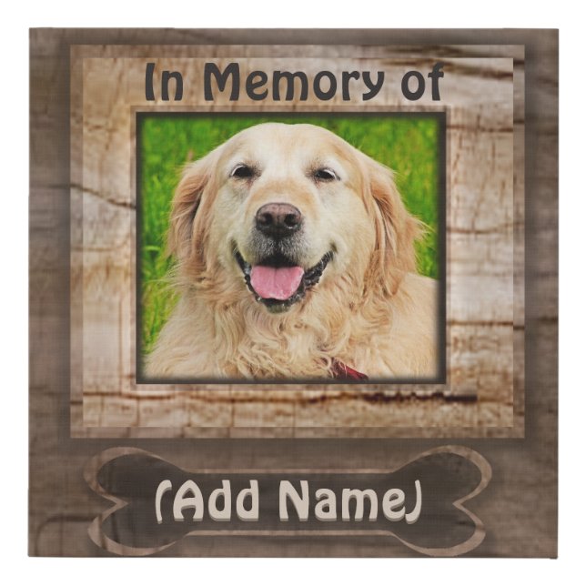 Photo Memorial for Pets Wood Look Canvas (Front)