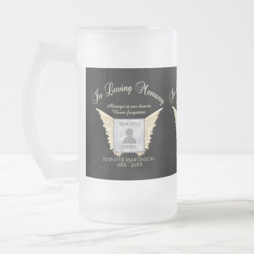 Photo Memorial Frosted Glass Beer Mug
