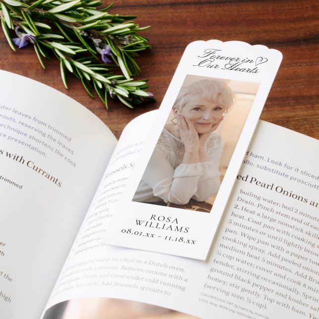 Photo Memorial Funeral Bookmark (Book)
