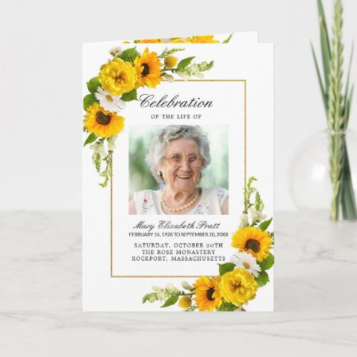 Photo Memorial Funeral Celebration of Life Program