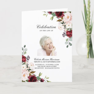 Photo Memorial Funeral Celebration of Life Program