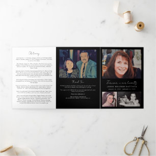 Photo Memorial Funeral Celebration of Life Program