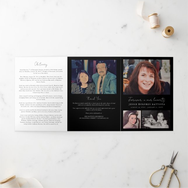 Photo Memorial Funeral Celebration of Life Program (Outside)